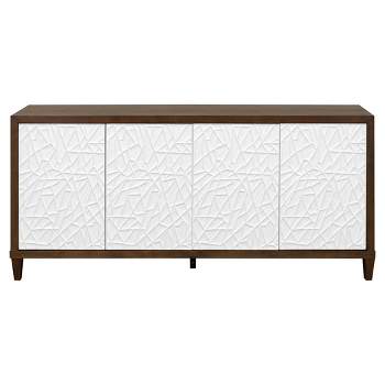 Modern Slender Wood Console for TVs up to 80" Brown - Komodo Collection - Martin Furniture