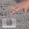 Bathroom Rug, Extra Long 47x17 Non - Slip Washable Floor Mat, Super Soft Water Absorbent, Dove Gray - 2 of 4