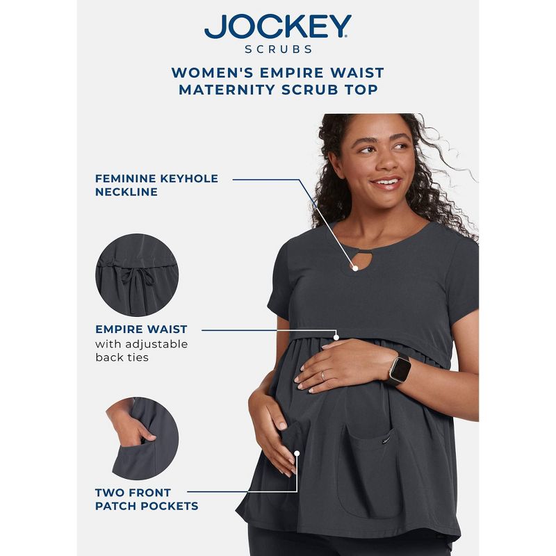 Jockey Women's Empire Waist Maternity Scrub Top, 4 of 7