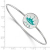 Black Bow Jewelry Sterling Silver Zeta Tau Alpha Greek Life Bangle Bracelet 7 Inch - 2 of 3