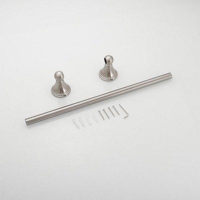 Brushed Nickel 18-Inch Wall Mounted Towel Bar