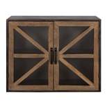 Mace Decorative Farmhouse Wall Mounted Double Door Storage Cabinet - Kate & Laurel All Things Decor
