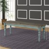 NicBex Wood Dining Bench,52 inch Ottoman with Turned Legs for Living Room,Entryway - 3 of 4
