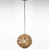 Modern Home Nautical Driftwood Ceiling Pendant Light - 16" Diameter - 3 of 4