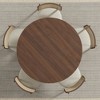 45 Inch Walnut Colored Circular Dining Table, Suitable For Dining With Multiple People At The Same Time, Suitable For Both Dining And Living Rooms - 4 of 4