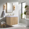 PROOX MinimalGrace Single Sink Floating Oak Bath Vanity with White Resin Top - 3 of 4