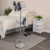 Household Essentials 4 Tier Shoe Tree Silver: Iron Frame Shoe Rack, Holds 24 Pairs, Freestanding Shoe Storage Solution - image 3 of 4