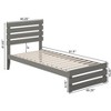 AFI Furnishings Oxford Twin Extra Long Bed with Footboard and USB Turbo Charger in Grey - 2 of 4