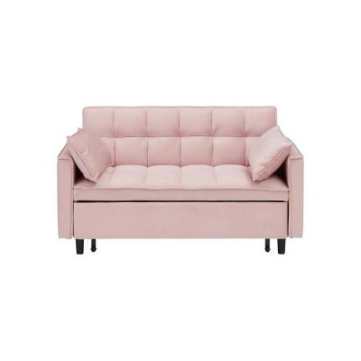 SYFERLORY Modern velvet sofa, sofa pull-out bed, small love seat casual sofa with back