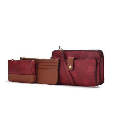 MKF Collection Muriel Crossbody Bag with Card Holder and Small Pouch by Mia K
