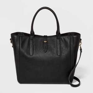 Tote Handbag with Toggle Hardware - Universal Thread Midnight Black, Women