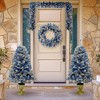 NicBex Prelit Artificial Christmas Trees Set of 4 with 2 Entrance Trees, Garland, Wreath, Pinecones and Lights for Indoor Decor - 3 of 4