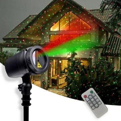 Swtroom Christmas Laser Stars Projector Lights 3 modes Remote Control Waterproof Timer for Holiday Party Garden,Red & Green