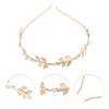 Unique Bargains Women's Exquisite Pearl Leaf Headbands Gold Tone 1 Pc - 3 of 4