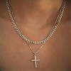 HTUTWOO Cross Necklace for Women,Stackable Stacked Stacking Layering Layered Necklaces Dainty Gold Necklace Paperclip Box Flat Mariner Chain Necklace - 4 of 4