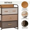Resenkos Dresser, Chest Organizer Unit,4-Drawer Dresser, 3-Tier Storage Tower With Steel Frame For Bedroom, Nursery Room, Multicolored Multicoloured - 4 of 4