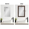 Amanti Art Mirror Makeover Bathroom Mirror Frame Border Kit - Fully Assembled Peel and Stick Frame - Mirror NOT Included - Wildwood Brown Narrow Trim - 4 of 4