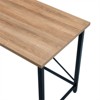 47" Black and Golden Oak Desk - Henn&Hart - 3 of 4