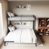 KTMBDW Twin Metal Pull-Out Bunk Bed with Guardrail and Built-In Ladder, Space-Saving Convertible Frame, Easy Assembly, No Box Spring Needed, Black - 2 of 4
