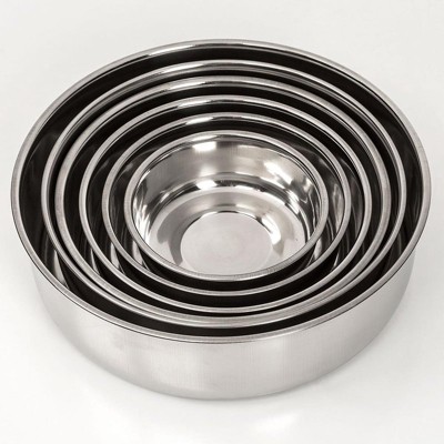 6-Piece Stainless Steel Nesting Bowl Set with Lids