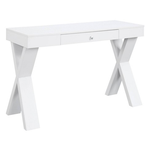 Paulo Wood Writing Desk With Drawer Weathered White - Threshold™ : Target