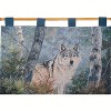 Manual Woodworkers and Weavers Snowy Silence Wolf Tapestry Wall Hanging, 36W x 26L Inches, Woven Wildlife Decor for Rustic Interiors - 3 of 3