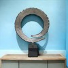 HomeRoots 17" Black and Silver Marble and Aluminum Tabletop Sculpture - 2 of 4
