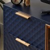 Sapphtopaz Modern TV Stand for TVs Up to 65" TV Console with 4 Drawers and Glass Door Storage Cabinet with Adjustable Feet for Living Room - 3 of 4