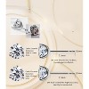 18K Gold Plated Cubic Zirconia Stud Earrings - Brilliant Cut Simulated Diamond Earrings with Silver Setting - 3 of 4
