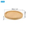 Unique Bargains Bamboo Wood Saucer, Round Plant Tray Bonsai Succulent Pot - 2 of 4
