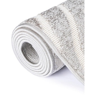 Sabrina Soto Geo-Gray Easy-Care 8' x 10' Outdoor Area Rug