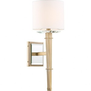 Crystorama Lighting Clifton 1 - Light Sconce in  Aged Brass - 1 of 3