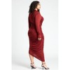 ELOQUII Women's Plus Size Zigzag Ruched Detail Dress - 3 of 4