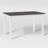 Michigan Two-Toned Wood Dining Table Gray/White - CorLiving: Seats 6, Rubberwood Frame, Mid-Century Modern - 2 of 4