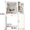 Homy Casa Vanity Desk with Lighted Mirror,Storage Shelves and Cabinet for Bedroom or Dressing Area - 3 of 4