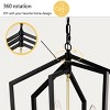 BAOURE 4 Light Chandelier,18.11 in Gold Lantern Light Fixtures with Farmhouse Metal Cage Adjustable Height for Dining Room Hallway Foyer - 4 of 4