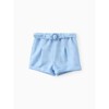 Disney Princess Toddler Girls 2pcs Tweed Plaid Character Print Puffy-sleeve Top with Detachable Belt Shorts Set - 2 of 4