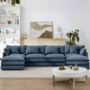 KWPZQEB 130.7" Modular Sectional Sofa, U Shaped Couch with Movable Ottoman, Modern 5-Seat Chenille Sofa with Deep Seat & Pillow for Living Room - 2 of 4