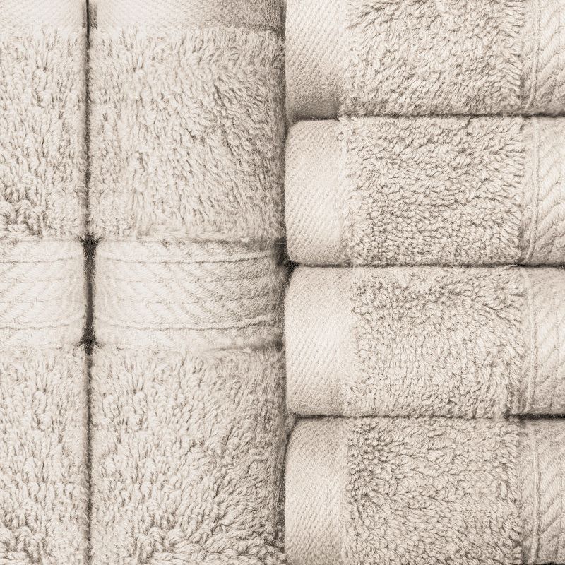 Premium Cotton 800 GSM Heavyweight Plush Luxury 6 Piece Face Towel/ Washcloth Set by Blue Nile Mills, 6 of 9
