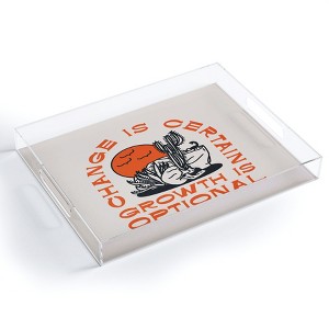 Nick Quintero Growth is Optional 15.5" x 12" Acrylic Tray - Deny Designs - 1 of 4