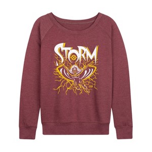 Women's - Marvel - X-Men Storm Lightning Lightweight French Terry Wide Neck Long Sleeve Shirt - 1 of 4