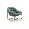 Gulches Oversized Outdoor Wicker Rocking Chair - Indoor/Outdoor Comfy Egg Chair with Thick Cushion, Steel Frame, 250lbs Capacity - 2 of 4