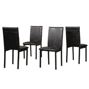 NicBex Set of 4 Dining Chairs with Faux Leather Seat and Metal Frame,Armless Chairs for Kitchen,Living Room - 1 of 4