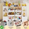 Kids Toy Storage Organizer w/ 8 Multi-Color Removable Bins Kid Bookshelf and Toy Storage w/2 Storage Cubbies - 3 of 4