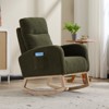 NicBex Teddy Accent Rocking Chair,Upholstered Nursery Glider Rocker with Side Pocket,Comfy Armchair with High Back for Living Room,Bedroom - 2 of 4