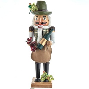 Kurt Adler 15-Inch Wooden Wine Grower Nutcracker - 1 of 4