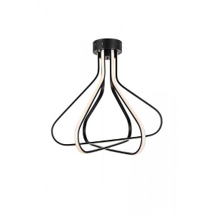 Elegant Lighting Dahlia 3 light in Black Flush mount - 1 of 4