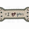 Earth Rugs I Heart You Dog Bone Shaped Braided Jute Stair Tread – 9"x24" - 2 of 3