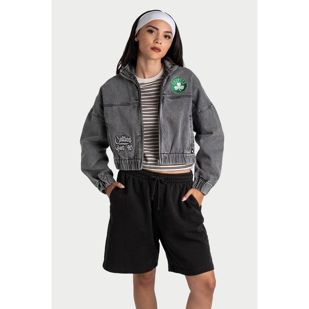NBA Boston Celtics Denim Cropped Jacket - XS