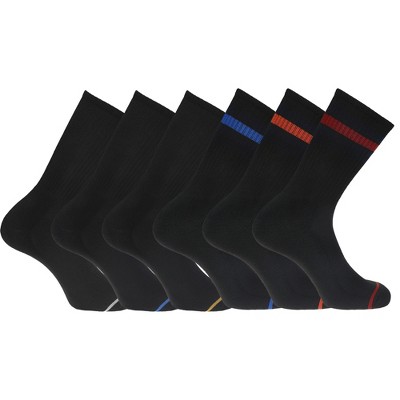 Dockers Men's Socks & Hosiery - 6-pack Cushioned Ribbed Athletic ...